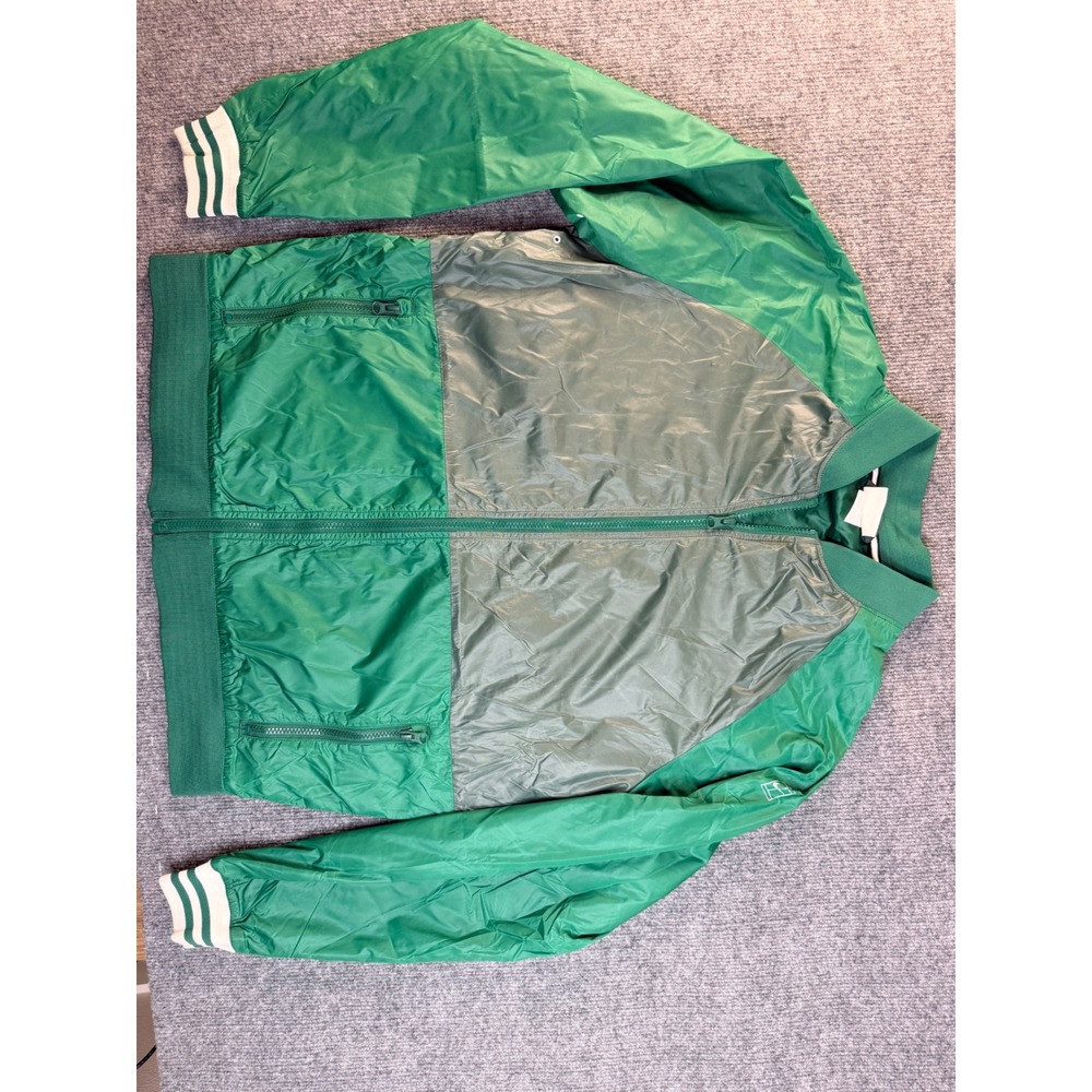 Nike Court Windbreaker Jacket Mens Large Green Nylon Full Zip Y2K Bomber 729793